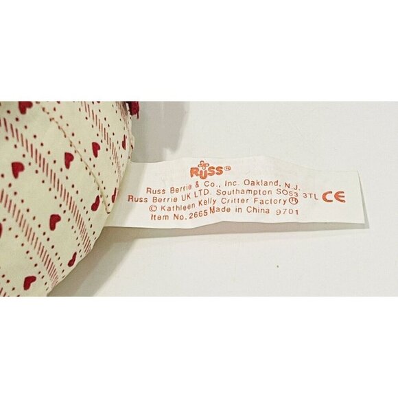 Folk Art Valentine’s Duck Hot Lips The Country Folks Beanbag Shelf Sitter 2665 - Picture 6 of 6